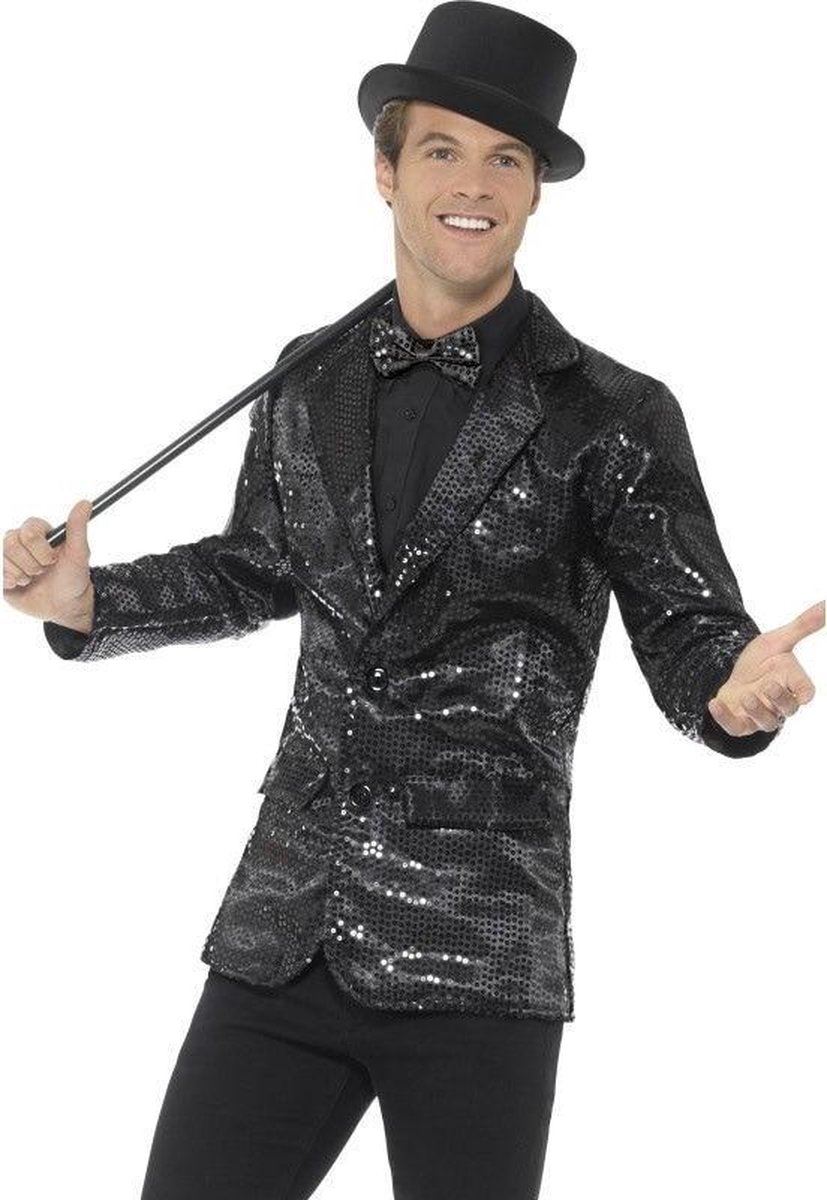 Glitter & Glamour Kostuum | Ron Tv Presentator Pailletten Vest Man | XL | Carnaval kostuum | Verkleedkleding